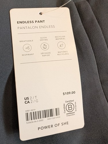NEU Athleta Endless Hose | Granitblau 2T/2 Tall Neu mit Etikett $ 109 - Bild 8 von 8