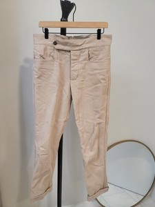 S.E.H KELLY Beige Cotton Chino Pants M - UK Made, Button Fly