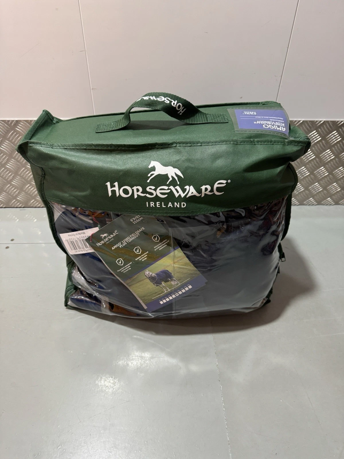 Horseware Amigo 1200D FieldSafe Plus Turnout Navy/Grey & Silver 155cm New