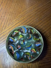 Lot Of Cats Eye Red Yellow Blue Marbles
