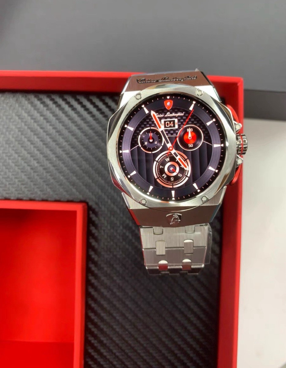 TONINO LAMBORGHINI Business luxury fine steel Silver TL 66 Smart
