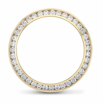 36MM 3CT CHANNEL NATURAL DIAMOND BEZEL 14KY FOR ROLEX DATEJUST PRESIDENT WATCH