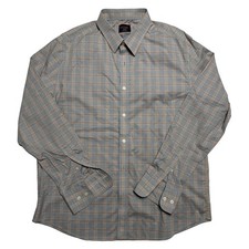 UNTUCKit Performance Men XL Slim Fit Plaid Button Up Shirt Stretch