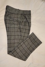 Dolce & Gabbana Womens Wool Glen Plaid Trousers US 8 IT 44