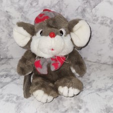 Target Mouse Plush Christmas Dayton Hudson Beret Bowtie Stuffed Animal Vintage