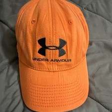 Under Armour Orange Solid Adjustable Baseball Cap Hat One Size Unisex Casual
