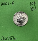 2001-P Roosevelt Dime 10c Gem BU Uncirculated US Coin