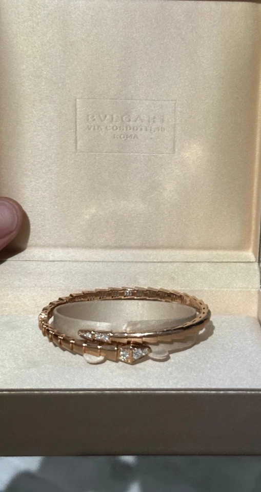 Браслет Bvlgari Serpenti Viper розовое золото с бриллиантами - Изображение 4 из 4