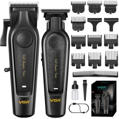 VGR Professional Hair Clippers for Men - Cordless Barber & Black 