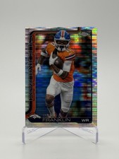 2025 Topps Chrome Football Troy Franklin Pulsar Refractor Parallel #91 Broncos