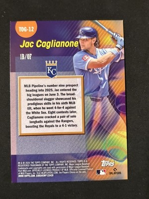 Jac Caglianone 2026 Topps Series 1 Titans of the Game TOG-12