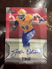2019 Leaf Draft Autographs #BAJO1 Josh Oliver San Jose State Rookie LB