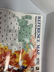 Romance of the Three Kingdoms NES Reference Map/Poster VTG Insert Koei Nintendo