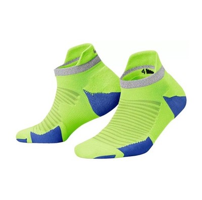2 Pair Nike Spark NoShow Dri-Fit Running Socks Green/Blue - M 10-11.5/W 11.5-13