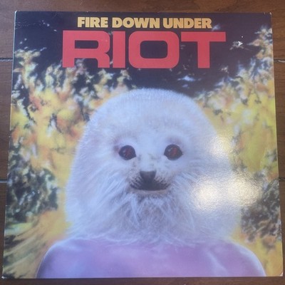Riot - Fire Down Under LP - Elektra K 52315 VG+/VG+ 1981 Heavy Metal