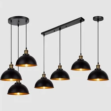 Vintage Industrial Ceiling Pendant Light Metal Shade Black Hanging Retro Lamp