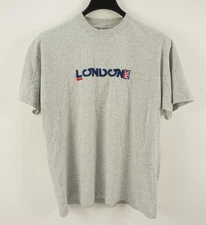 Vintage Screen Stars Single Stitch LONDON Graphic Crew T-Shirt Men's XL Gray