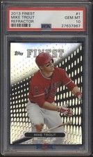 2013 Topps Finest #1 Refractor Mike Trout Angels PSA 10 Gem Mint