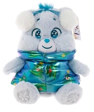 Brand New 2025 Care Bears Blue Puffer Coat Christmas 8.5" Bear Plush 