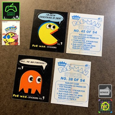1980 Fleer Pac-Man - Sticker Card Singles - Pick Choose - GUM STAINS EX