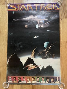 Vintage Rare 1979 Star Trek "THE MOTION PICTURE" 3D Poster Double Sided 22”x32”