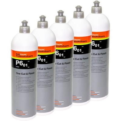 5x 1 Liter Koch Chemie OneCut&Finish P6.01 Hochglanzpolitur Politur Versiegelung