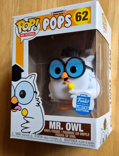 Funko Pop! Mr. Owl Pops #62 Exclusive FREE SHIPPING Tootsie Pop ad icons