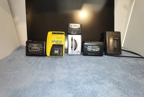 Lot Of 6 MIX Cassette Walkman For Repair. Sony, Panasonic, Windsor or