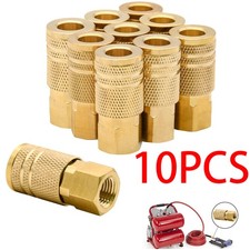 10X Air Hose Coupler 1/4 NPT Female Quick Connect Industrial Brass Fitting 300PS