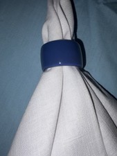 Rare Set of 4 Vintage 1980s Pier 1 Imports Cobalt Blue Ceramic Napkin Holders