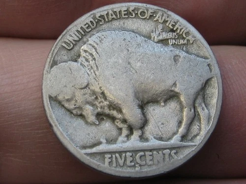 1927 S Buffalo Nickel 5 Cent Piece- San Francisco, Good Reverse Details