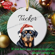 Rottweiler Ornament, Personalized Pet Ornament, Custom Dog Christmas Ornament...