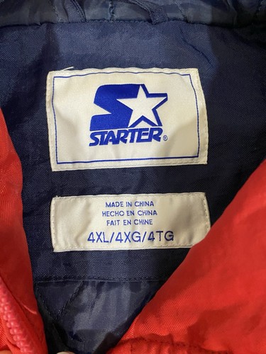 Vintage 90s Starter Knockout Patriots NFL Hooded Winter Jacket Men’s 4XL Red - Picture 3 of 10
