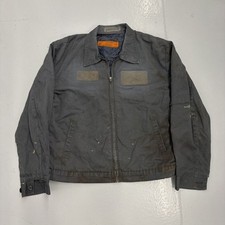 Vintage 70s Red Kap Grey Canvas Workwear Mechanics Jacket 1970s True Vintage