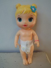 Hasbro Baby Alive Doll Better Now Bailey Blonde 2016 Blue/Pink Flower w/Diaper
