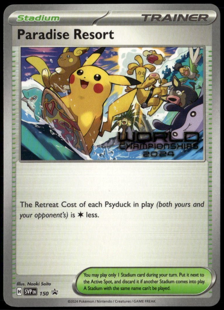 Paradise Resort 2024 World Championships ENGLISH Promo SVP 150 NM Pokemon