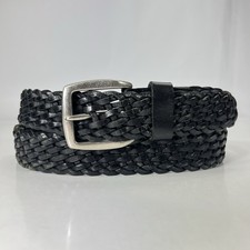 Cherokee Black Braided Genuine Leather Belt - Size 40