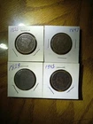 A LOT OF FOUR LARGE CENTS COINS IN GOOD CONDITION SEE PHOTOS