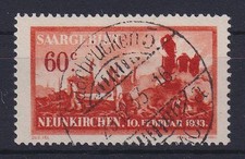 Saargebiet 1933 Explosion Neunkirchen Mi.-Nr. 168 O SAARBR&Uuml;CKEN
