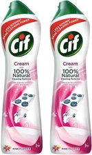 Cif Pink Multi Purpose Surface Cleaner Cream with Floral Fragrance, 2 Pack 500mL