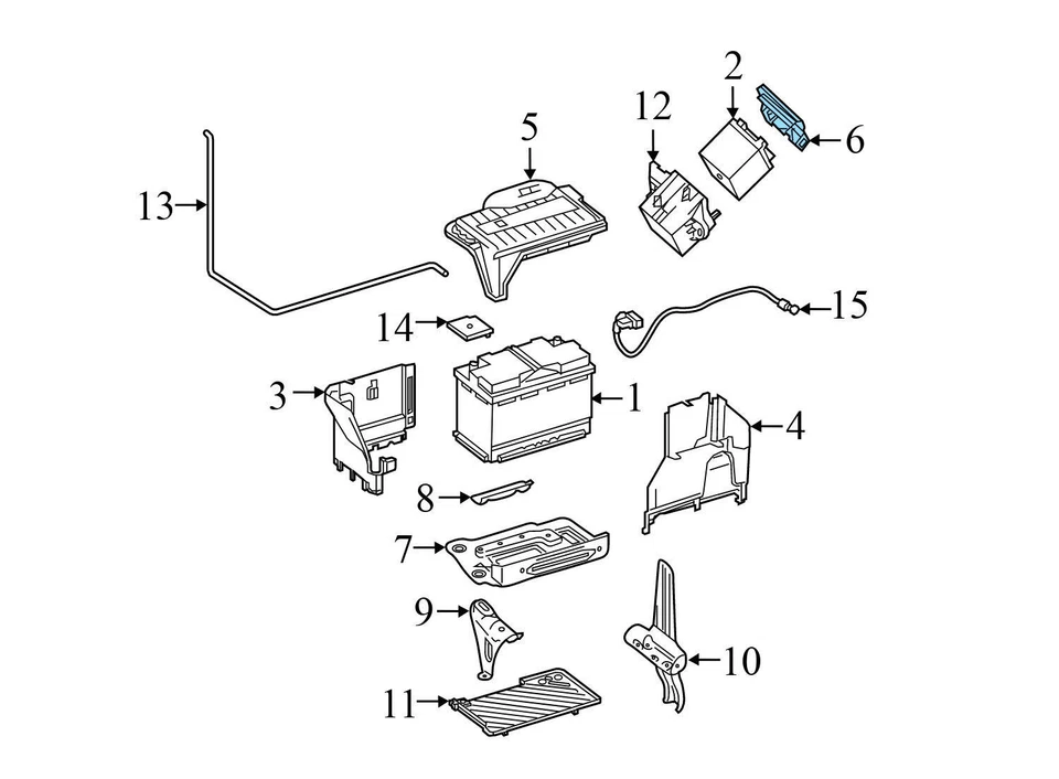 2015–2019 MERCEDES-BENZ GLA250 — верхняя крышка аккумулятора 2465410305 - Изображение 4 из 4