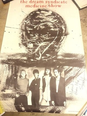 The Dream Syndicate ''Medicine Show'' Steve Wynn Signed Poster 24x36  VG+