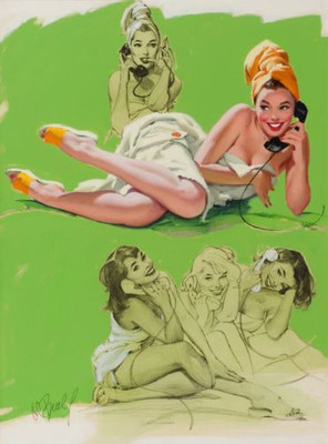 Al Buell Vintage Pin Up 11 x 14''  Photo Print