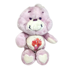 VINTAGE 1985 KENNER PURPLE SHARE BEAR ICE CREAM CARE BEARS STUFFED ANIMAL PLUSH