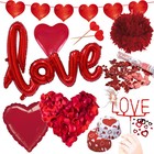 HOCHZEIT ROT - Hochzeitsdeko Deko Love Folienballon Liebe Valentinstag Tischdeko