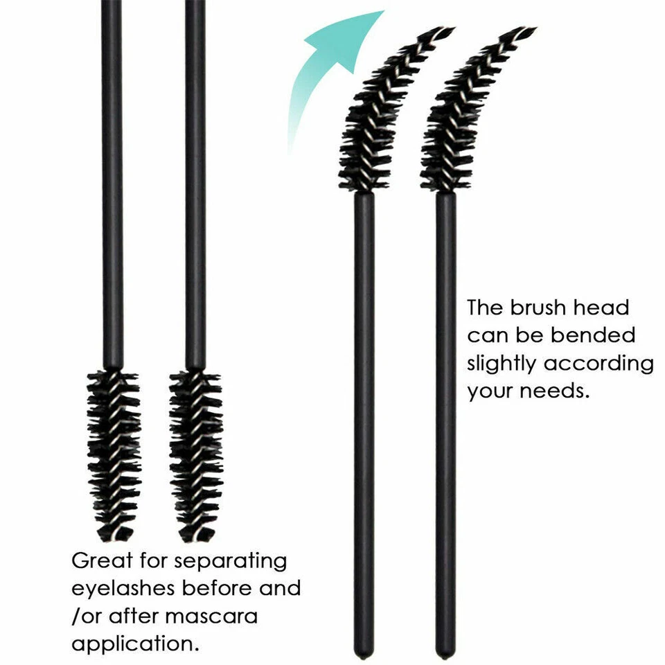 Cepillo de pestañas desechable rímel varitas aplicador maquillaje cejas cepillo punta herramienta Foto 2 de 4