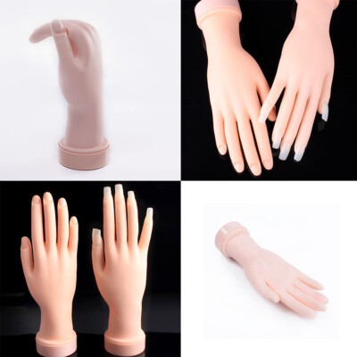 US 1 Pcs Flexible Movable Fake Hand Nails Practice Manicure Practice Mannequin