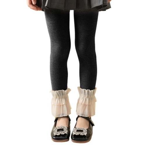 Fashionable Cotton Tights with Lace Accents 1-8Y Children s Legwear for Girls - Picture 26 of 28