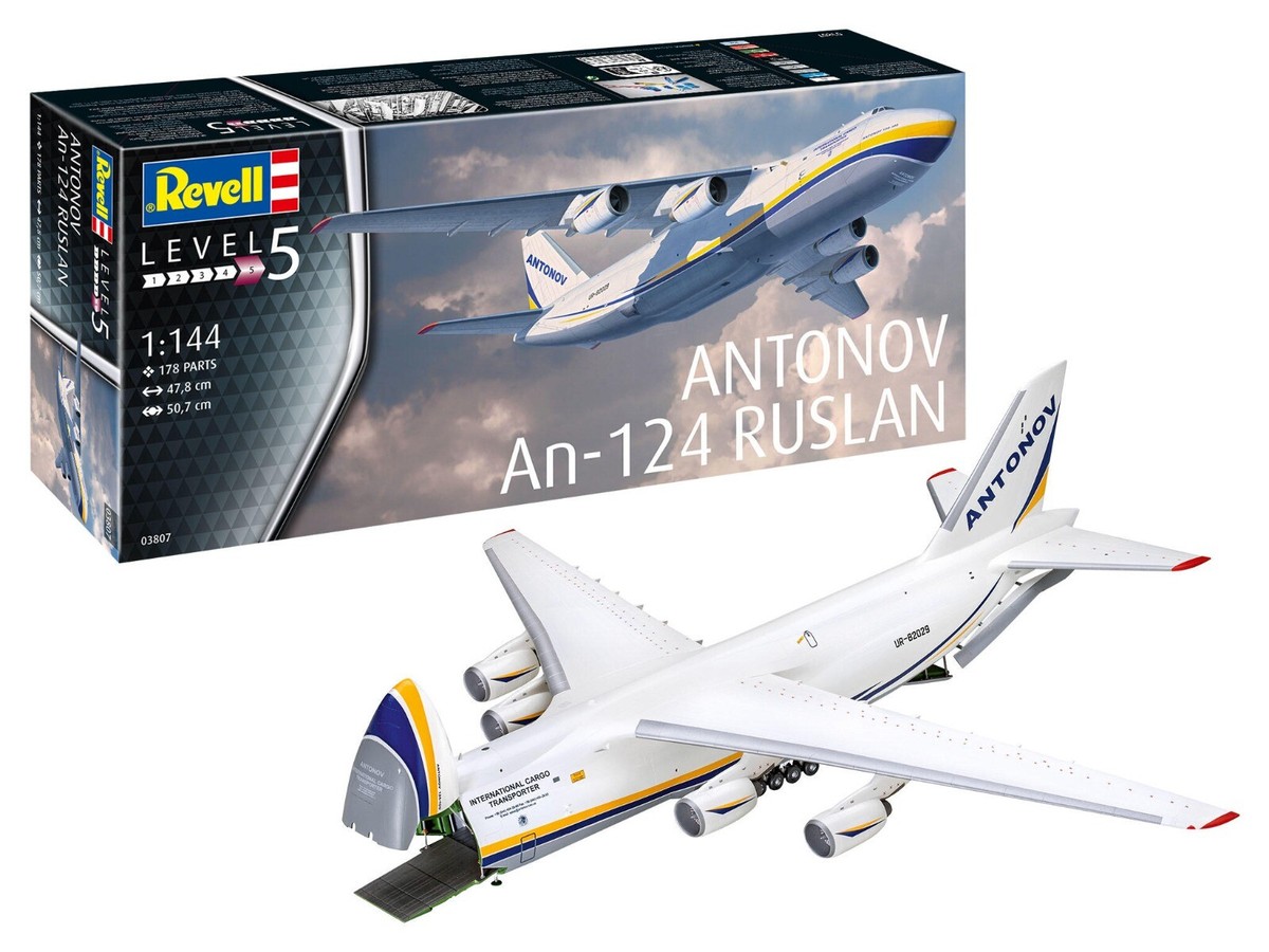 Maquette REVELL Antonov AN-124 Ruslan 1/144 – Kit De Maquette Plastique à Peindre