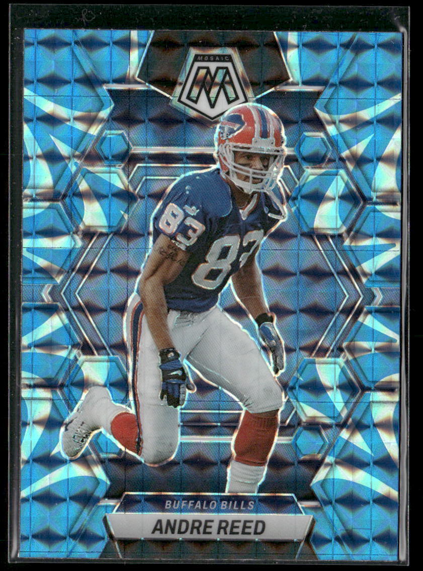 2023 Panini Mosaic Andre Reed #25 Reactive Blue Mosaic Buffalo Bills